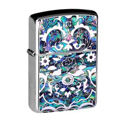 Zippo Armor khảm trai hoa văn ZN92