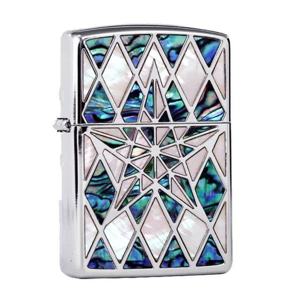 Zippo Tạo Hình Hoa Văn Ngôi Sao Sơn Màu ZN265
