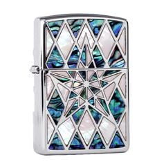 Zippo Tạo Hình Hoa Văn Ngôi Sao Sơn Màu ZN265