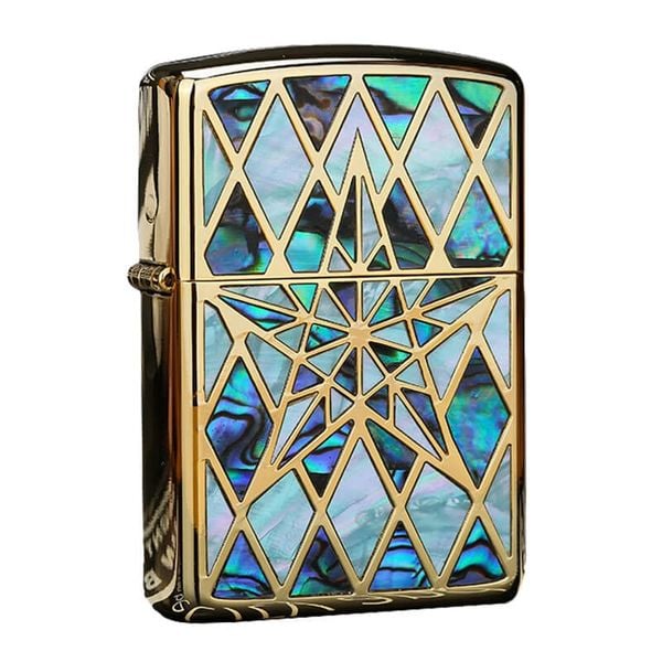 Zippo Tạo Hình Hoa Văn Ngôi Sao Sơn Màu ZN265
