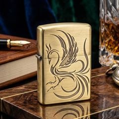 Zippo 2006 Hình Chim Công (Peacock Art) - Bản Khắc Sâu C438