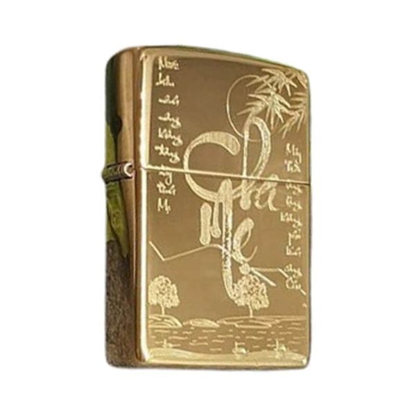 Zippo chủ đề cha mẹ màu đen Titan ZK79