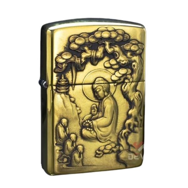 Zippo Armor Khắc Hình Đức Phật Truyền Đạo Dưới Cây Bồ Đề ZD41