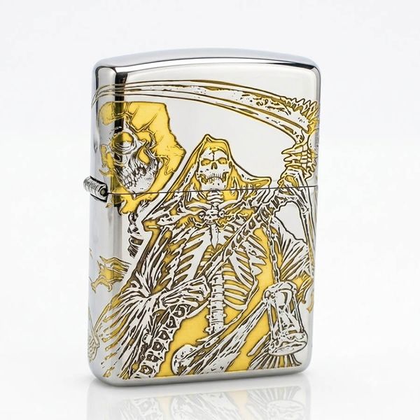 Zippo Armor Khắc Hình Ảnh Thần Chết The Death ZN168