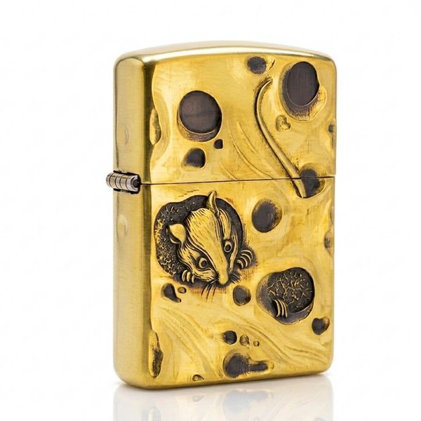Zippo Amror Khắc Chủ Đề Chuột và Pho Mát Mouse And Cheese ZD75