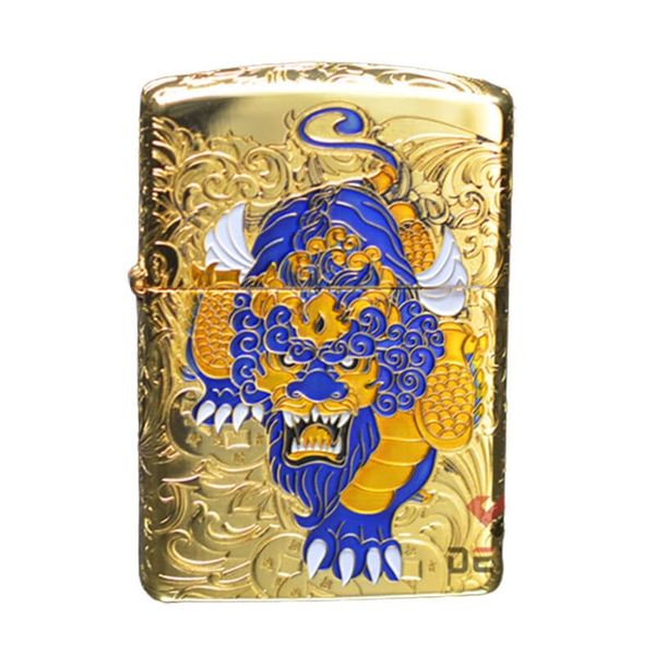 Zippo Armor khắc 5 mặt Kỳ Lân ZN301