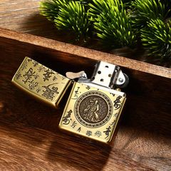 Zippo Armor Khắc Hình Ông Thọ Trong Bộ Ba Phúc Lộc Thọ ZD13