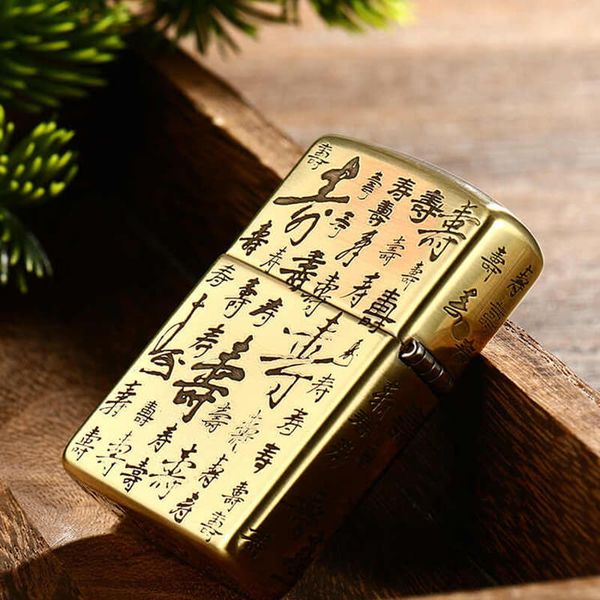 Zippo Armor Khắc Hình Ông Thọ Trong Bộ Ba Phúc Lộc Thọ ZD13