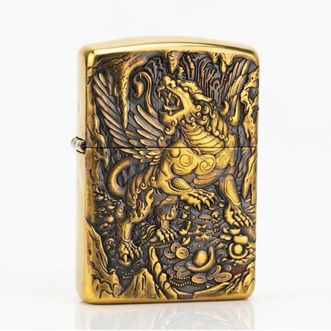 Set Zippo Armor Khắc Nổi 3D Hung Thú Thời Thượng Cổ ZD65