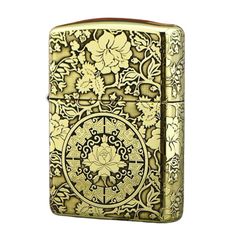 Zippo Vàng Khắc Nổi Hoa Mẫu Đơn ZK60