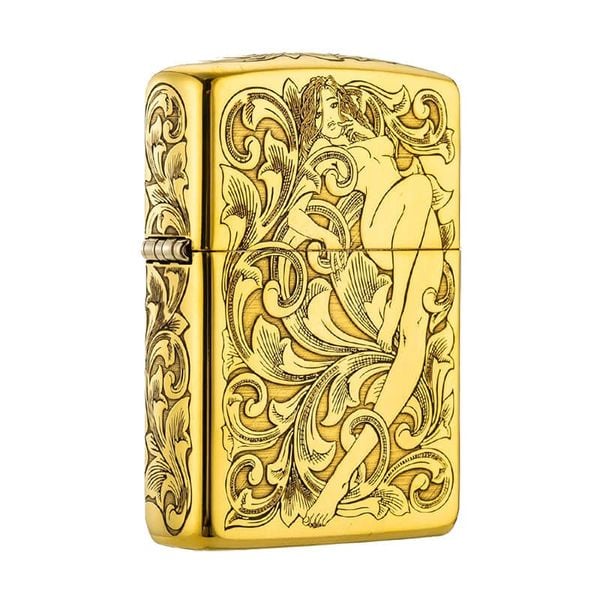 Zippo Đúc Nguyên Khối Hoa Văn Cô Gái Sexy ZN02