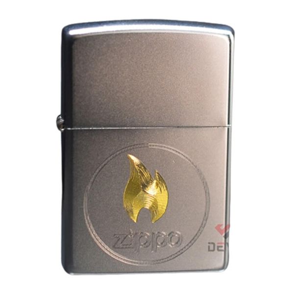 Zippo Satin Khắc Ngọn Lửa Zippo ZK77
