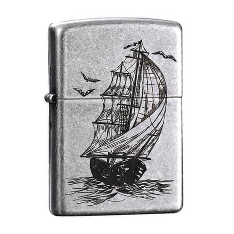 Zippo đồng khắc hình thuyền ZK160