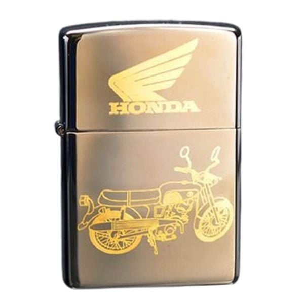 Zippo Sơn Khắc Xe Honda 67 Mạ Vàng ZK41