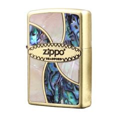 Zippo Vòng Xoáy Khảm Trai ZN381