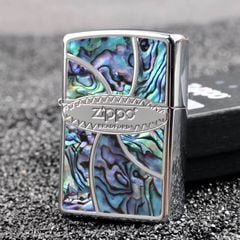 Zippo Vòng Xoáy Khảm Trai ZN381