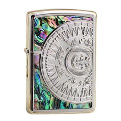 Zippo khảm trai hoa văn trống đồng ZN145