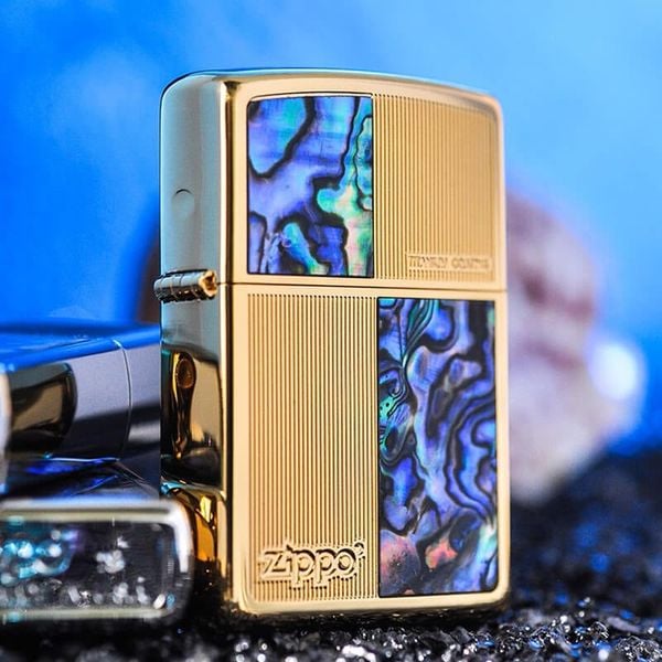 Zippo Khảm Trai Kẻ Ô Vân Sọc ZN62