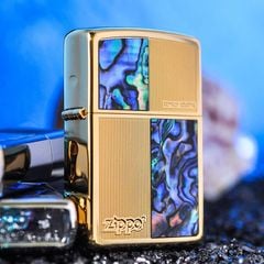 Zippo Khảm Trai Kẻ Ô Vân Sọc ZN62