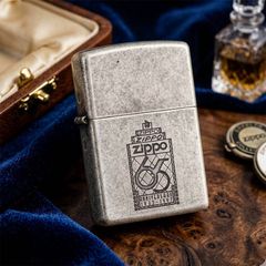 Bật Lửa Zippo 1997 Kỷ Niệm 65th Năm (1932-1997) – Vỏ Antique Silver Mạ Bạc Giả Cổ – Đời XIII La Mã C133