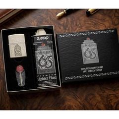 Bật Lửa Zippo 1997 Kỷ Niệm 65th Năm (1932-1997) – Vỏ Antique Silver Mạ Bạc Giả Cổ – Đời XIII La Mã C133