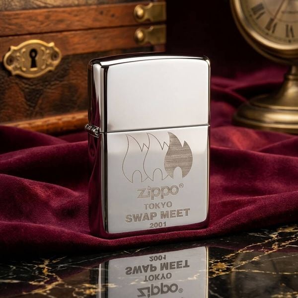 Zippo 2000 Tokyo Swap Meet – Bản Mạ Bạc Silver Plate – Đời XVI La Mã C86