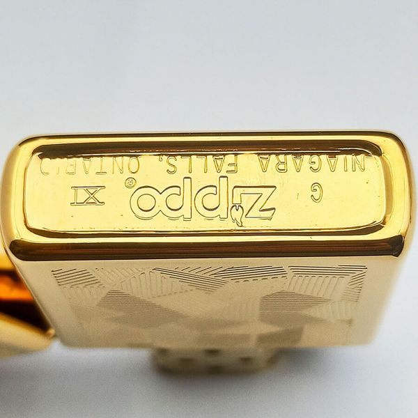 Bật Lửa Zippo Canada 1995 – Hoa Văn Shimmer Gold Plated – Đời XI La Mã Cực Hiếm C387