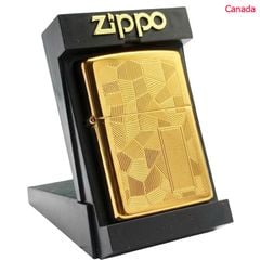 Bật Lửa Zippo Canada 1995 – Hoa Văn Shimmer Gold Plated – Đời XI La Mã Cực Hiếm C387