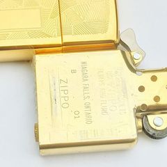 Bật Lửa Zippo Canada 1995 – Hoa Văn Shimmer Gold Plated – Đời XI La Mã Cực Hiếm C387