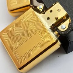 Bật Lửa Zippo Canada 1995 – Hoa Văn Shimmer Gold Plated – Đời XI La Mã Cực Hiếm C387