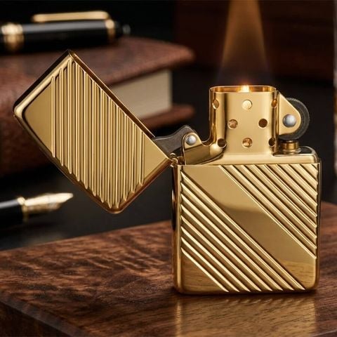 Bật Lửa Zippo 1988 Mạ Vàng Gold Plated – Đời IV La Mã – Bản Trơn Bóng Sang Trọng C74