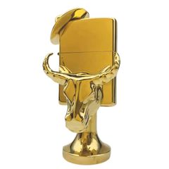 Zippo Để Bàn Mạ Vàng 24K Chủ Đề Cao Bồi Chăn Bò Texas ZN358