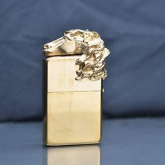 Zippo Mã Vàng 24K Emblem Đầu Ngựa – Đời IV La Mã (1988) – Biểu Tượng Mã Đáo Thành Công C743
