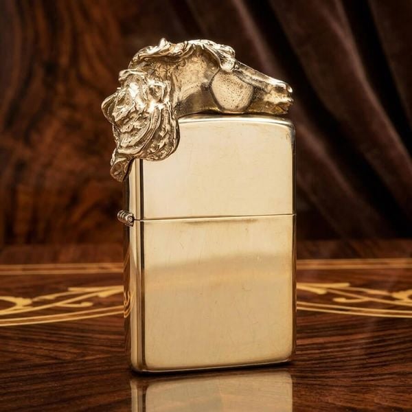 Zippo Mã Vàng 24K Emblem Đầu Ngựa – Đời IV La Mã (1988) – Biểu Tượng Mã Đáo Thành Công C743