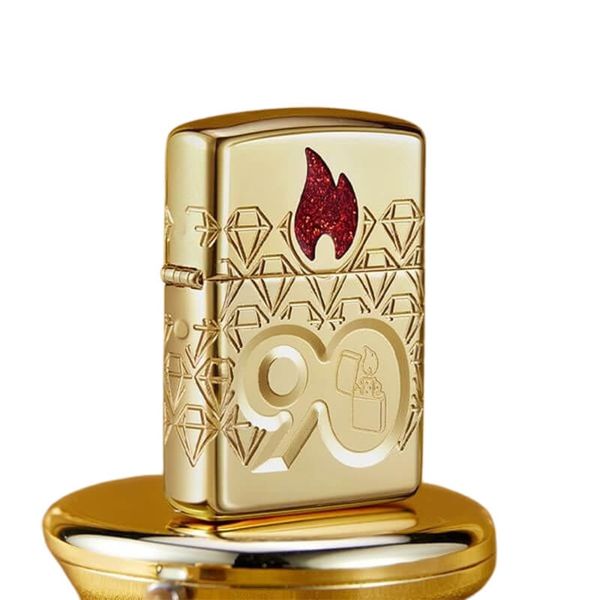 Zippo Mạ Vàng Kỷ Niệm 90th Limited Edition 2022 Collectible Z09