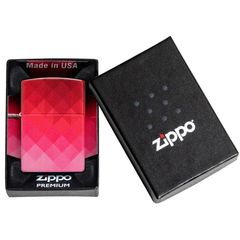 Zippo Sơn Mở Chuyển Màu Đỏ Pixels Ombre Design Z139