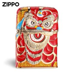 Zippo Vỏ Dày Chủ Đề Múa Lân Sư Rồng Cầu Tài Lộc ZN72