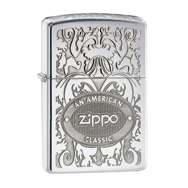 Zippo Distinctive Top Khắc Hoa Văn Chủ Đề An American Classic Z196