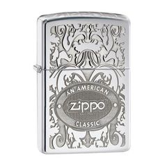 Zippo Distinctive Top Khắc Hoa Văn Chủ Đề An American Classic Z196