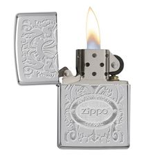 Zippo Distinctive Top Khắc Hoa Văn Chủ Đề An American Classic Z196