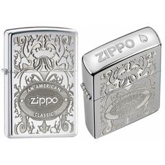 Zippo Distinctive Top Khắc Hoa Văn Chủ Đề An American Classic Z196