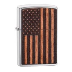 Zippo Ốp Gỗ Chủ Đề Cờ Mỹ Woodchuck American Flag Z338