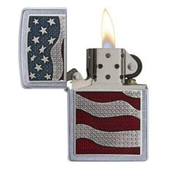 Zippo Emblem Quốc Kỳ Mỹ Diamond Plate Flag Z122
