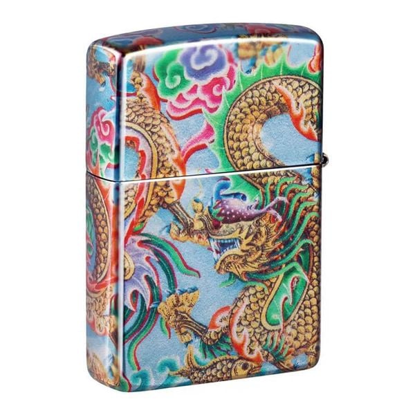 Zippo Sơn Phủ 5 Mặt Bức Tranh Rồng Bay Lượn Z159