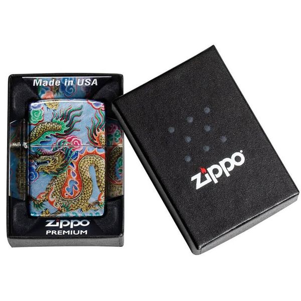 Zippo Sơn Phủ 5 Mặt Bức Tranh Rồng Bay Lượn Z159