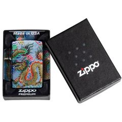 Zippo Sơn Phủ 5 Mặt Bức Tranh Rồng Bay Lượn Z159
