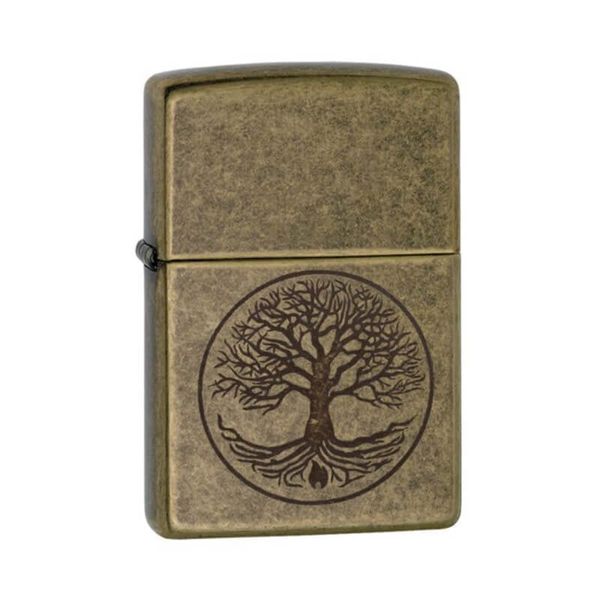 Zippo Đồng Bụi Khắc Cây Cuộc Đời Tree Of Life Z315