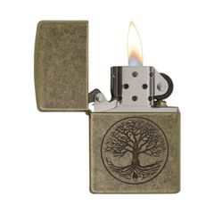 Zippo Đồng Bụi Khắc Cây Cuộc Đời Tree Of Life Z315