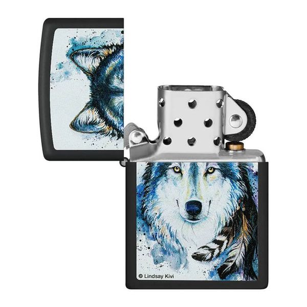 Zippo Chủ Đề Tác Phẩm Chó Sói Của Lindsay Kivi Z96