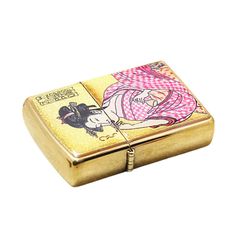 Zippo Gắn Tranh Ukiyo-e Nghệ Sĩ Geisha Hút Thuốc Lá ZN224